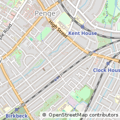 Map of Beckenham, Kent