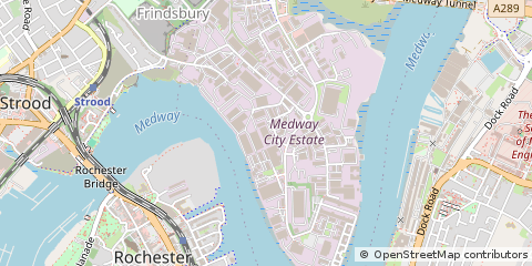 Map of Rochester, Kent