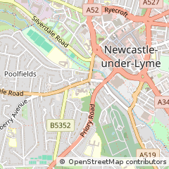 Map of Newcastle-Under-Lyme, Staffordshire