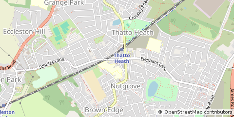 Map of ST Helens, Merseyside