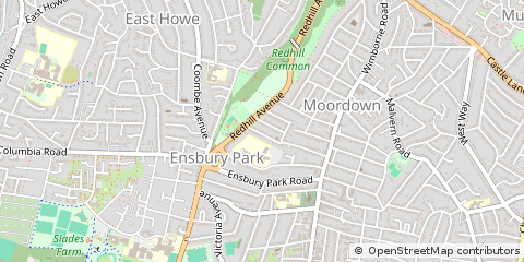 Map of Bournemouth, Dorset