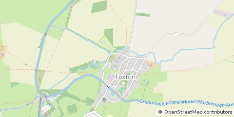 Map of Foxton, Leicestershire