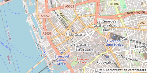 Map of Liverpool, Merseyside