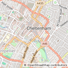 Map of Cheltenham, Gloucestershire