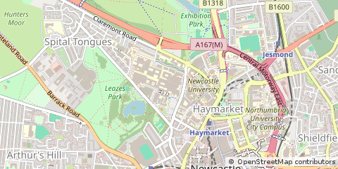 Map of Newcastle Upon Tyne