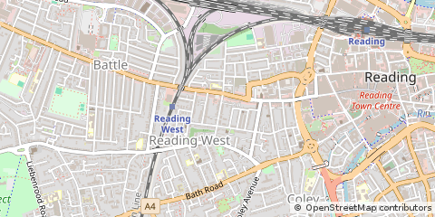 Map of Reading, Berkshire