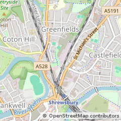 Map of Shrewsbury, Shropshire