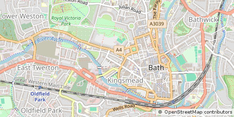 Map of Bath, Somerset