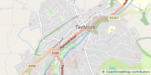 Map of Tavistock, Devon