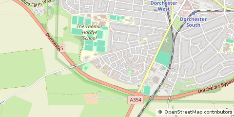 Map of Dorchester, Dorset