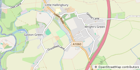 Map of NR Bishops Stortford, Herts