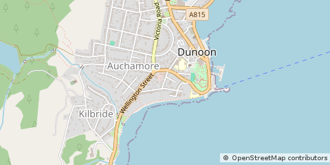 Map of Dunoon, Argyll and Bute
