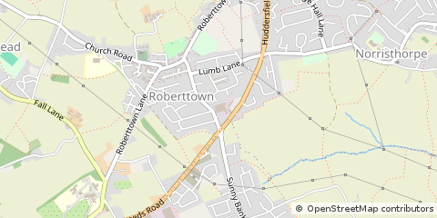 Map of Liversedge, West Yorkshire