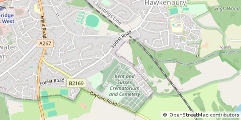 Map of Tunbridge Wells, Kent