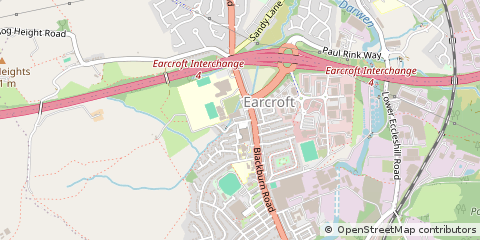 Map of Darwen, Lancashire