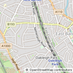 Map of Barnet, Middlesex