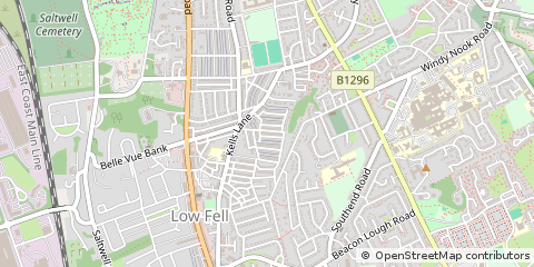 Map of Gateshead