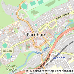 Map of Farnham, Surrey