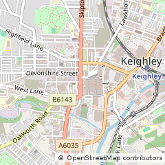 Map of Keighley, West Yorkshire