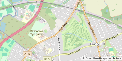 Map of Chigwell, Essex