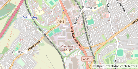 Map of Leeds, West Yorkshire