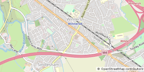 Map of Wokingham, Berkshire