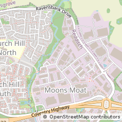 Map of Redditch, Worcestershire
