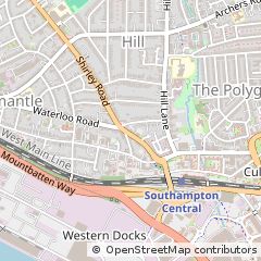 Map of Southampton, Hampshire