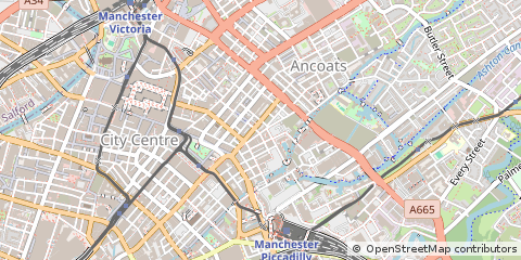 Map of Manchester, Greater Manchester
