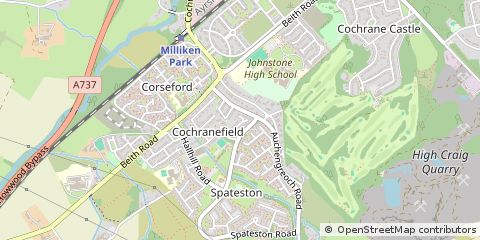 Map of Johnstone, Renfrewshire