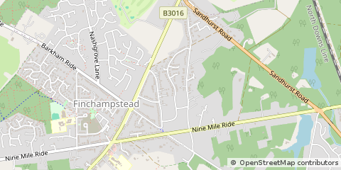 Map of Wokingham, Berkshire