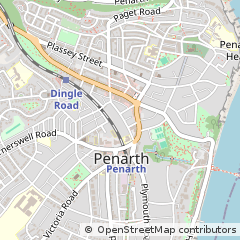 Map of Penarth, Vale of Glamorgan