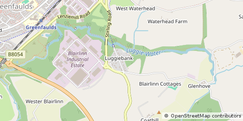 Map of Glasgow, North Lanarkshire