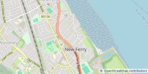 Map of Wirral, Merseyside