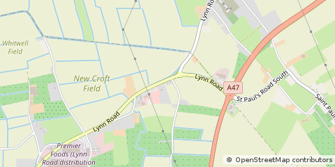 Map of Wisbech, Cambridge