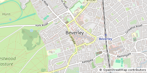 Map of Beverley, East Yorkshire