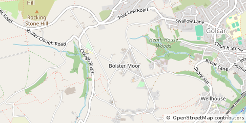 Map of Huddersfield, West Yorkshire