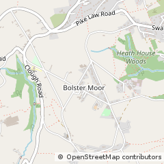 Map of Huddersfield, West Yorkshire