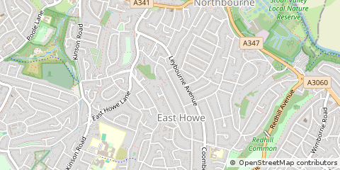 Map of Bournemouth, Dorset