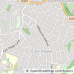 Map of Bournemouth, Dorset