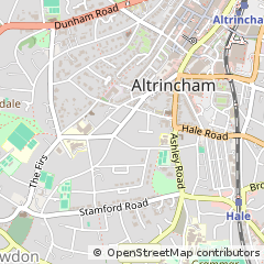 Map of Altrincham, Cheshire