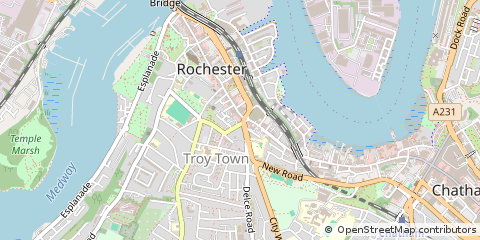 Map of Rochester, Kent