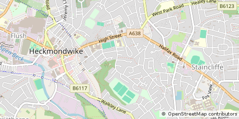 Map of Heckmondwike, West Yorkshire