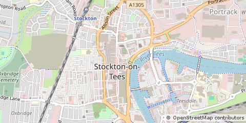 Map of Stockton on Tees