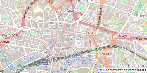 Map of Leeds, West Yorkshire