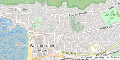 Map of Weston-Super-Mare, Somerset