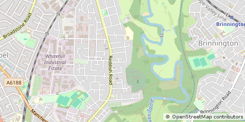 Map of Stockport, Manchster