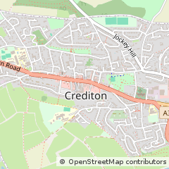 Map of Crediton, Devon