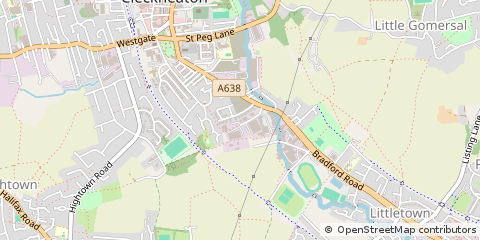 Map of Bradford Road Cleckheaton, West Yorkshire