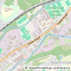 Map of Huddersfield, West Yorkshire